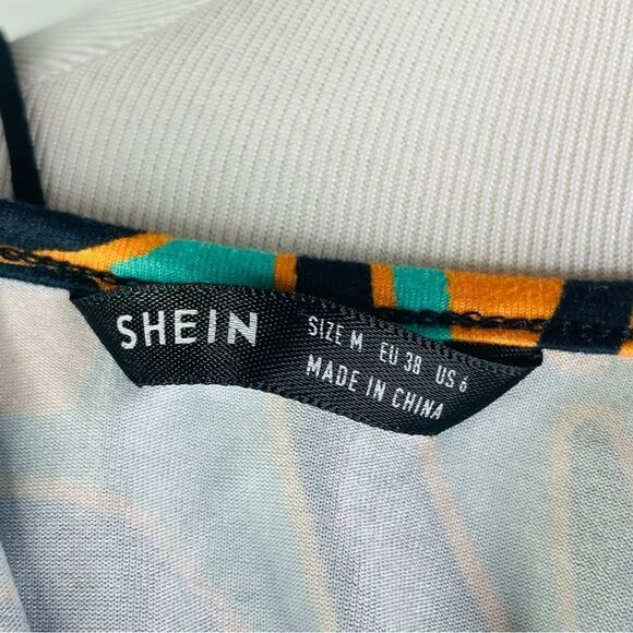 Shein Crisscross Backless Zebra Striped Cami Romper - Medium - Picture 12 of 13